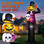 zukakii QM-WS-002 12-Foot Halloween Pumpkin & Ghost & Vampire Inflatable – black – product detail
