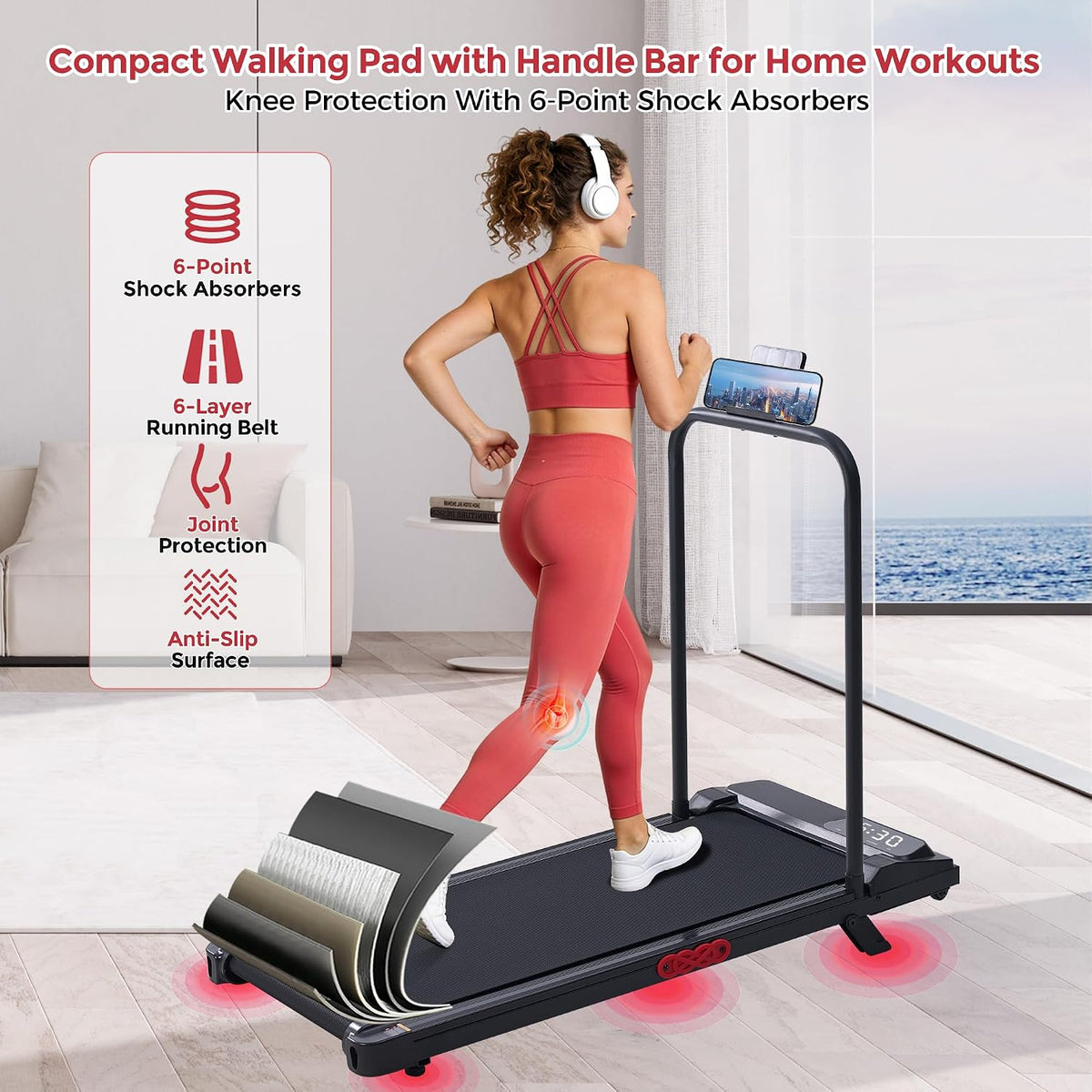MCRG V300-J3Y Under-Desk Walking Treadmill – BLACK-K2 – product detail