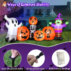 FunFanso HL22052-240 8-Foot Halloween Pumpkin & Witch & Ghost Inflatable – 8FT Ghost Witch, Multicolor – 8FT Ghost Witch / Multicolor – product detail