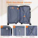 Sweetcrispy XLX-28LGY Suitcase – 28 Inch, Light Grey – Light Grey / 28 Inch – product detail