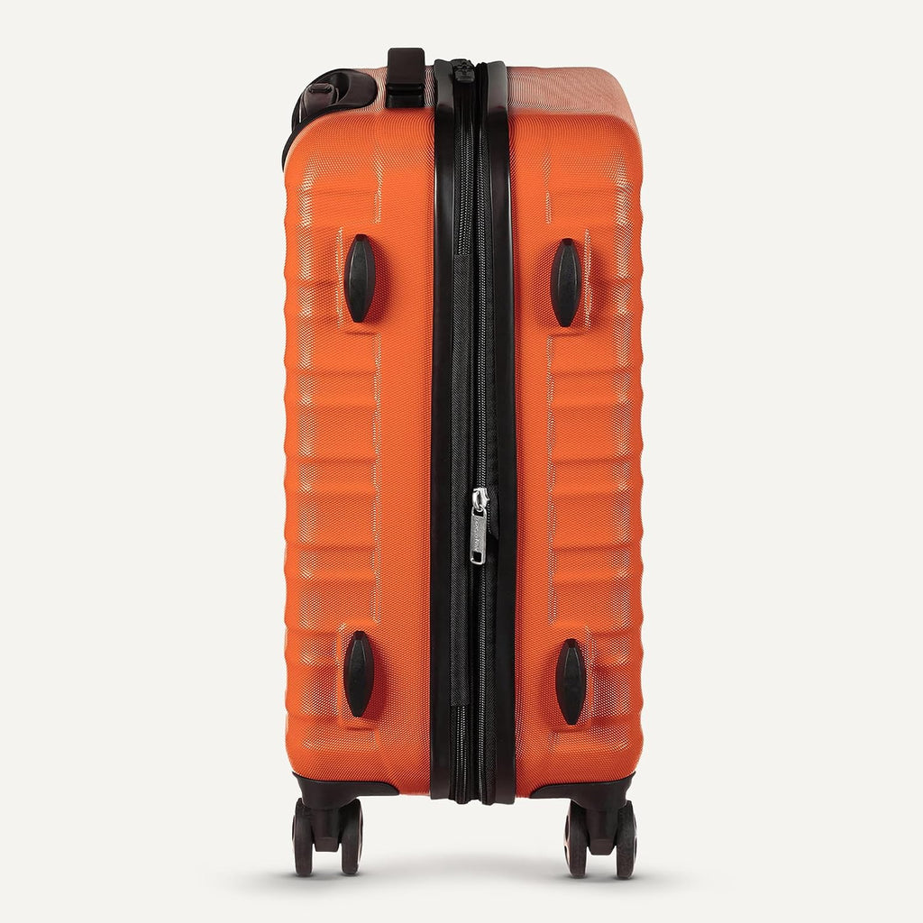 Amazon Basics Hardside Medium Checked Suitcase – Orange / Medium Checked – product detail