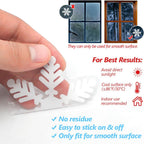 LUDILO White Snowflake Window Clings, 135 Pieces