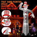 zukakii QM-WS-018 12-Foot Halloween Clown Inflatable – white – product detail