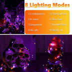 Joomer 2-Pack 240-LED Halloween Solar String Lights – 2*120LED, Orange+Purple – Orange+Purple / 2*120LED – product detail