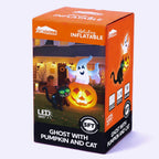 Joiedomi 32733 5-Foot Halloween Ghost & Pumpkin & Black Cat Inflatable – White Orange and Black – product detail