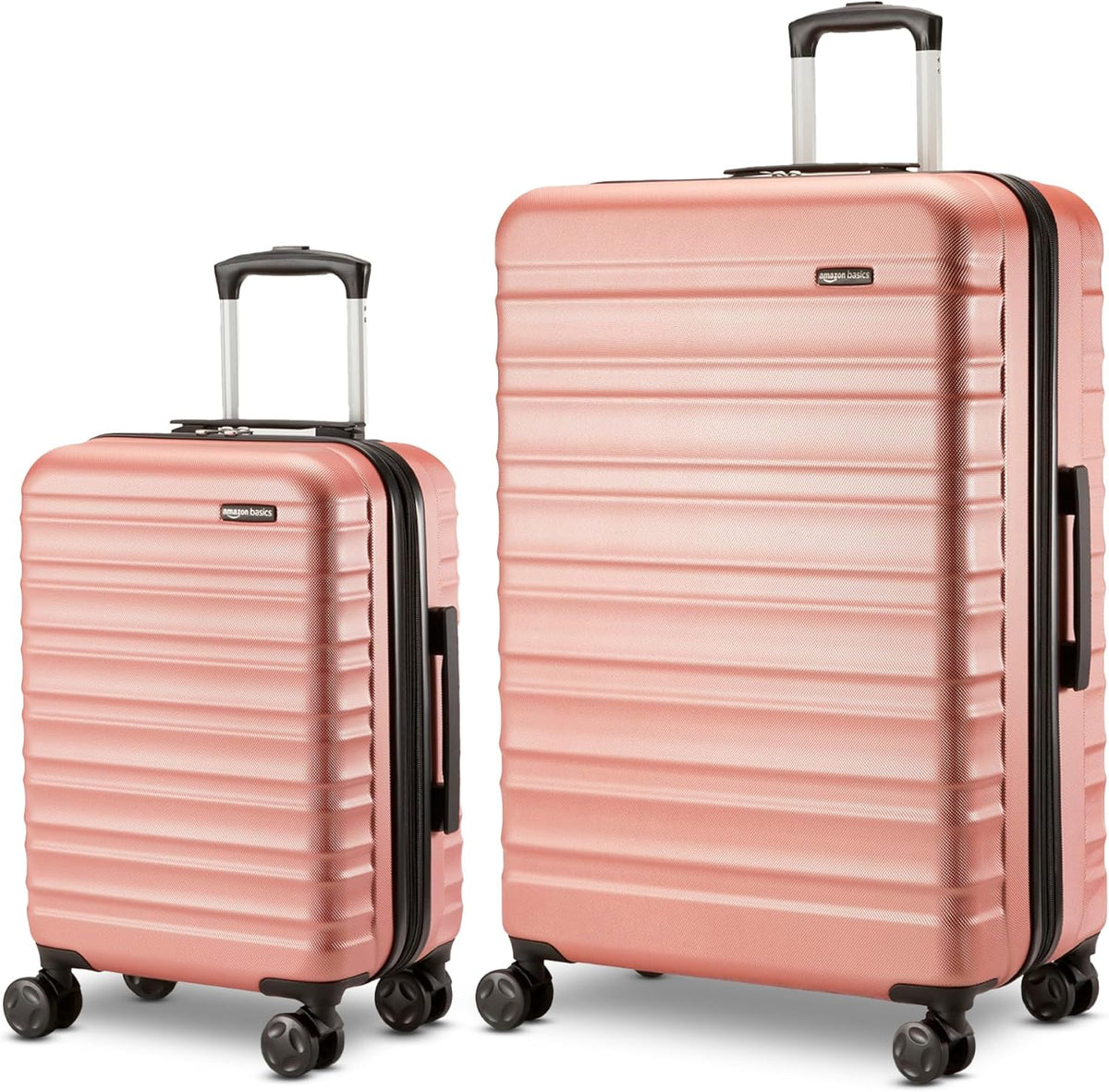 Amazon Basics LN20164-20-24-28-RG Hardside Luggage Set – 2-Piece Set, Rose Gold
