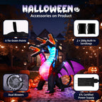 Thuodo FD241 8-Foot Halloween Three-Headed Dragon Inflatable – Black – product detail