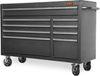 WEN GG532B 52-Inch 9-Drawer Rolling Tool Cabinet – 52-Inch Bottom, Black
