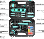 Amazon Basics 142-Piece Household Tool Kit with Storage Case – Turquoise – product detail