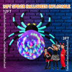 zukakii QM-WS-003 12-Foot Halloween Spider Inflatable – Cyan – product detail