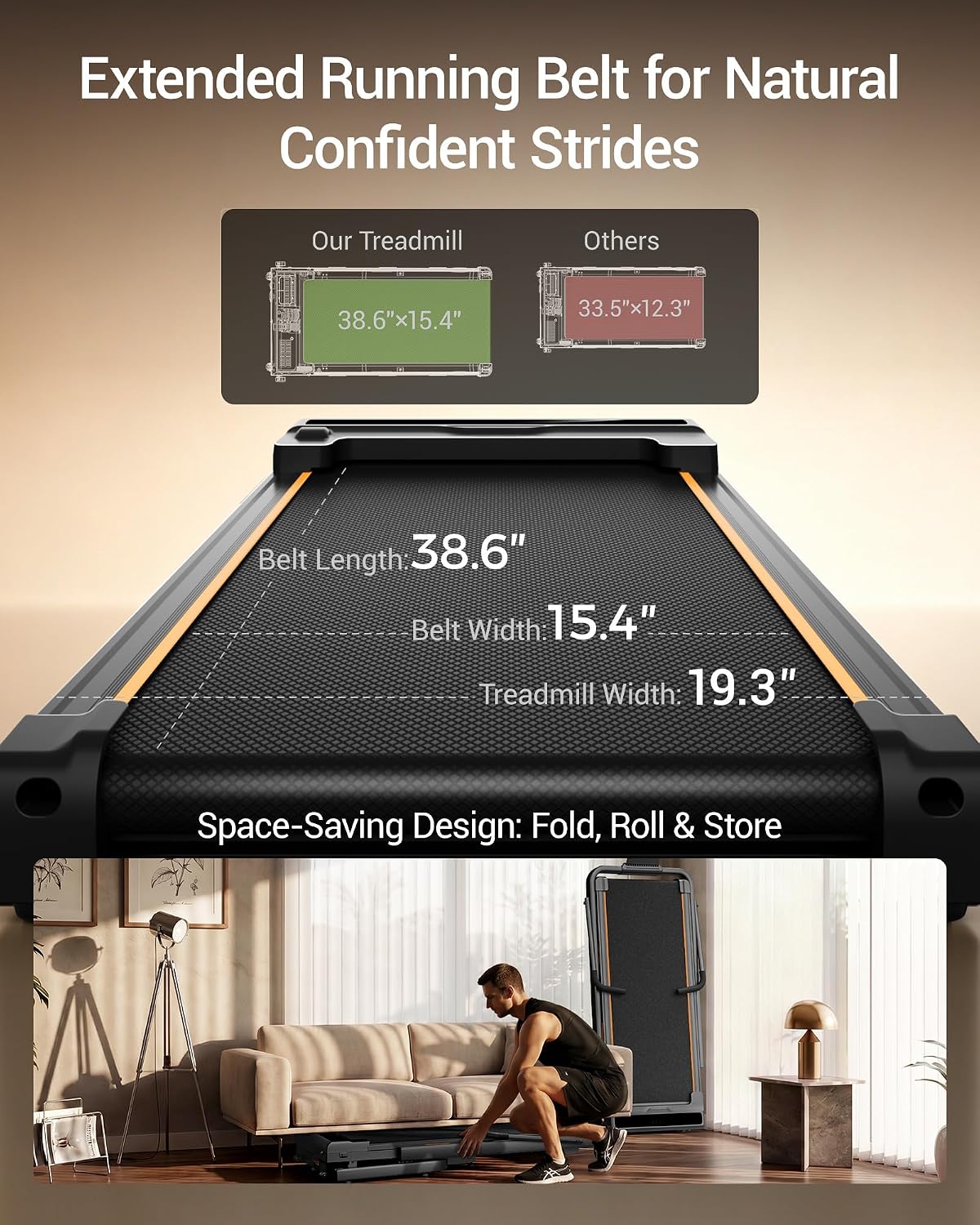 LONTEK X5FD Walking Treadmill – Coal Black – product detail