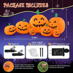 TISEJOY 9077 7.5-Foot Halloween Pumpkin Inflatable – Yellow – product detail