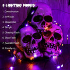 Lomotech 2-Pack 66-Foot 200-LED Solar Halloween String Lights – Orange&Purple – product detail