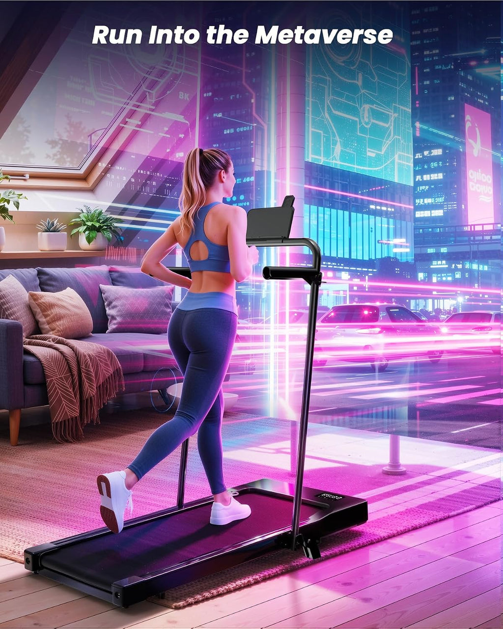 Lacuffy BA09-F6 Under-Desk Walking Treadmill – Satin Black – product detail
