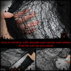 Qtisky 5-Piece Halloween Gauze Decorating Cloth Set – 72 x 30 inches, black – black / 72 x 30 inches – product detail