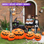 FunFanso HL18115-150 5-Foot Halloween Pumpkin & Black Cat Inflatable – 5FT Pumpkins, Orange, Black – 5FT Pumpkins / Orange, Black – product detail
