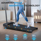 WELLFIT WFTM037 Walking Treadmill – Black with Blue – product detail