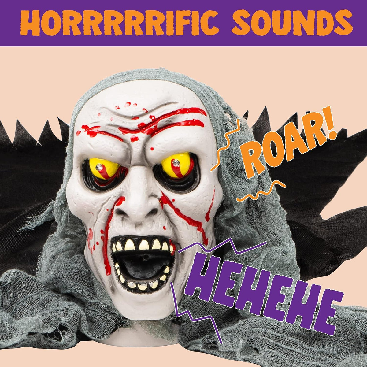 JOYIN 11577 Lighted Halloween Zombie Groundbreaker with Sound – Grey and Black – product detail
