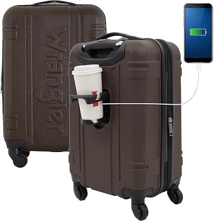 Wrangler WR-92020-3C-201 Hardside Carry-On Suitcase – 20-Inch Carry-On, Cedar