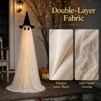 HAPPYCLUB 20260521001 3-Piece Lighted Halloween Ghost Family Set – 3Pack - L+M+S – product detail