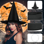 Helimoto 6-Piece Hanging Halloween Witch Hat Set – Black – product detail