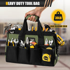 UUP TB01-BLGN-01 16-Pocket Oxford Tool Bag – 15.5 Inch, Green – Green / 15.5 Inch – product detail