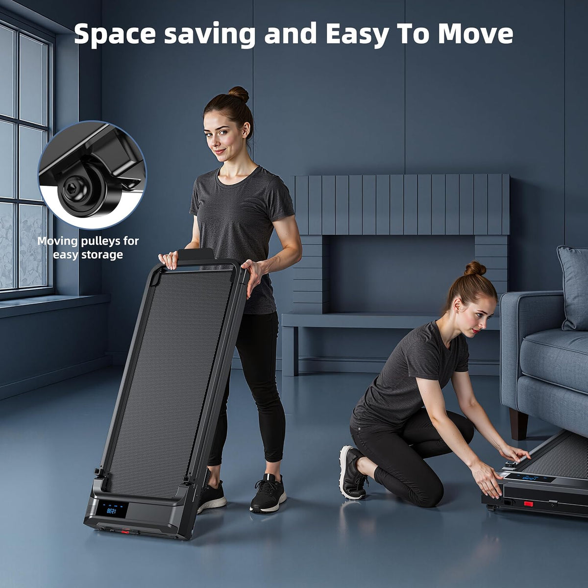 Ulfario LF-X2DF Walking Treadmill – Deep Black – product detail