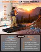 Rockare Under-Desk Walking Treadmill – Black – product detail