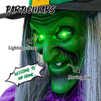 ORIENTAL CHERRY MM516 11.5-Foot Animated Halloween Hovering Witch – Purple green – product detail