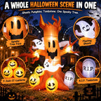 IHGYT HY-QQ26016 8-Foot Halloween Ghost Tree & Pumpkin & Tombstone Inflatable – Ghost Tree – product detail