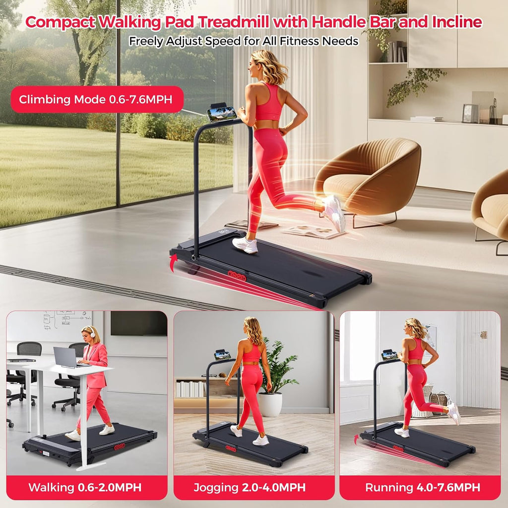 Potupus V300-DYV Under-Desk Walking Treadmill – Black-A1 – product detail