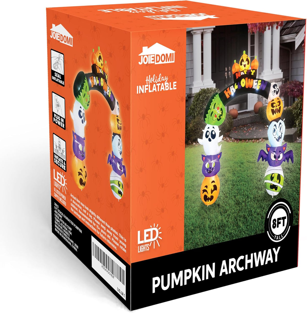 Joiedomi JOI-LZ-30612 8-Foot Halloween Pumpkin Archway Inflatable – Multicolor – product detail