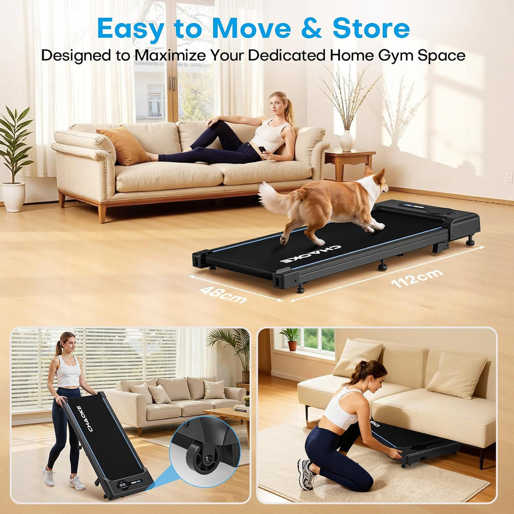 CHAOKE Under-Desk Walking Treadmill – Blue – product detail