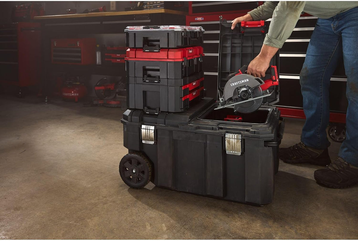 CRAFTSMAN CMST17870 30-Gallon VERSASTACK Rolling Tool Chest – Black, Red – product detail