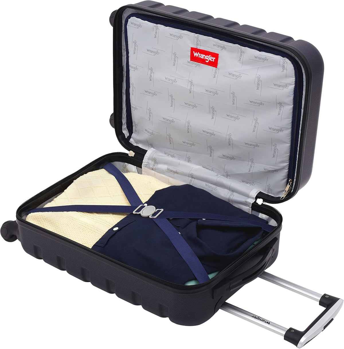 Wrangler Hardside Spinner Carry-On Suitcase – Dark Navy – product detail