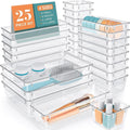 WOWBOX Clear Drawer Organizer Trays, 25-Pack