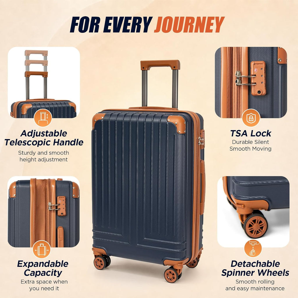 Cosbarn ZYK001 Hardside Luggage Set – Large, PorscheBlue – product detail