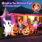 FunFanso HL22052-240 8-Foot Halloween Pumpkin & Witch & Ghost Inflatable – 8FT Ghost Witch, Multicolor – 8FT Ghost Witch / Multicolor – product detail