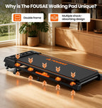 FOUSAE X Under-Desk Walking Treadmill – Black-Orange – product detail