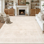 Luxturiy Vintage-Style Area Rug, Beige, 8 x 10 ft