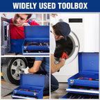 WORKPRO RM 18-Inch 2-Drawer Metal Tool Box – 18 Inch, Blue – Blue / 18 Inch – product detail