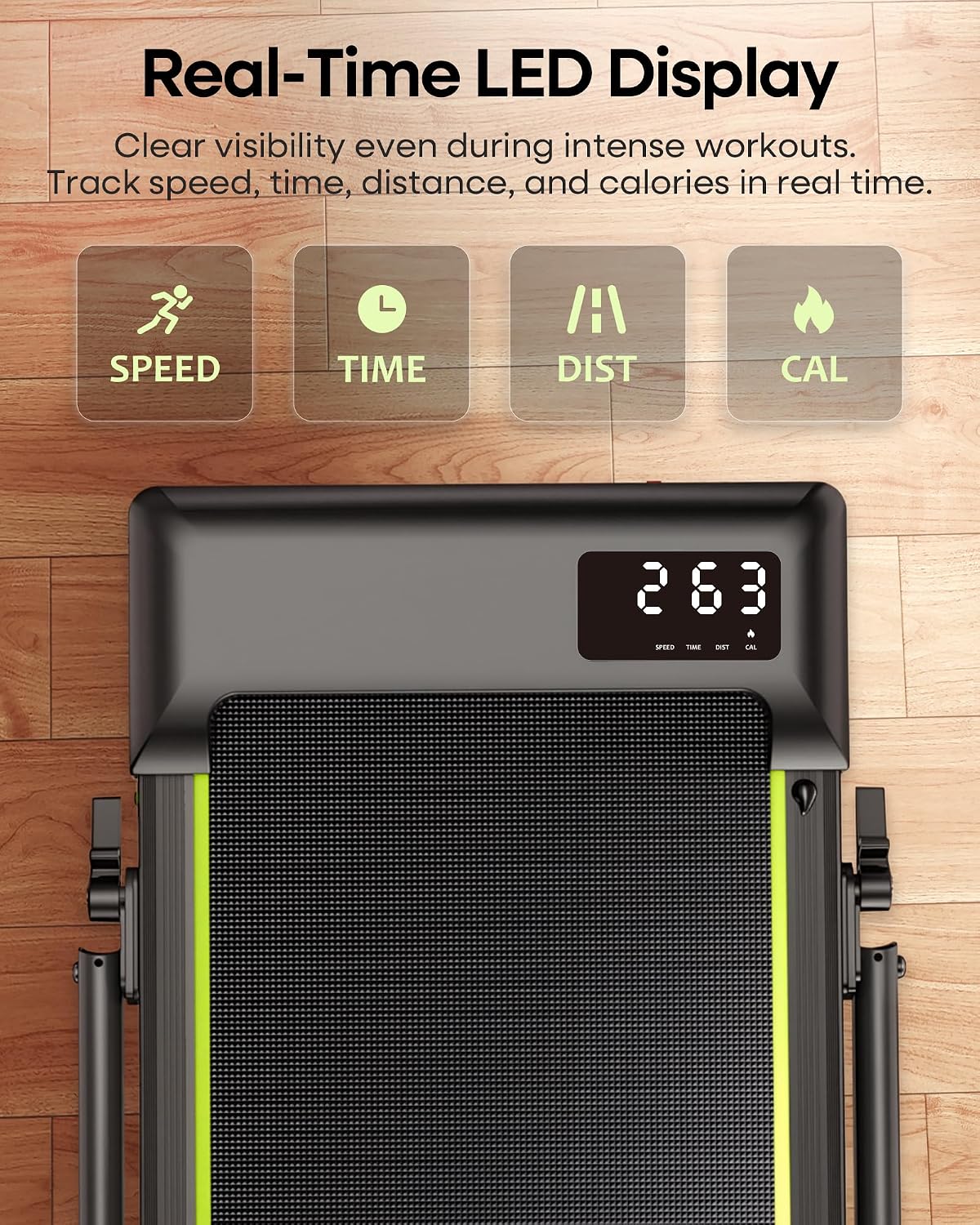 HADMAX H100 Walking Treadmill – Chartreuse – product detail