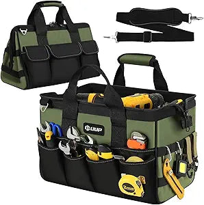 UUP TB01-BLGN-01 16-Pocket Oxford Tool Bag – 15.5 Inch, Green
