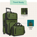 U.S. Traveler US5600O Softside Luggage Set – 21"/14", Orange – Orange / 21"/14" – product detail