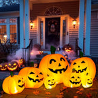 TISEJOY 9077 7.5-Foot Halloween Pumpkin Inflatable – Yellow – product detail