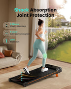 Abonow 3000W Under-Desk Walking Treadmill – Black Orange – product detail
