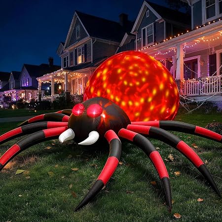 FunFanso CQUS-48 6-Foot Halloween Spider Inflatable – 6FT Spider, Colorful
