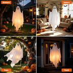 FairyGlim Lighted Halloween Swinging Ghost Decoration – White – product detail