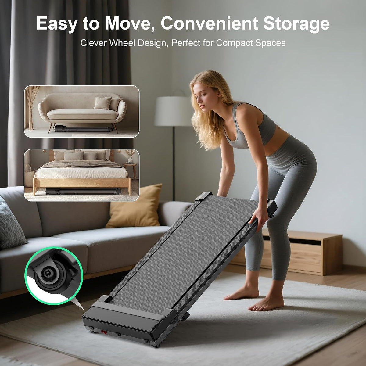 Wilpkracy Under-Desk Walking Treadmill – BLACK – product detail