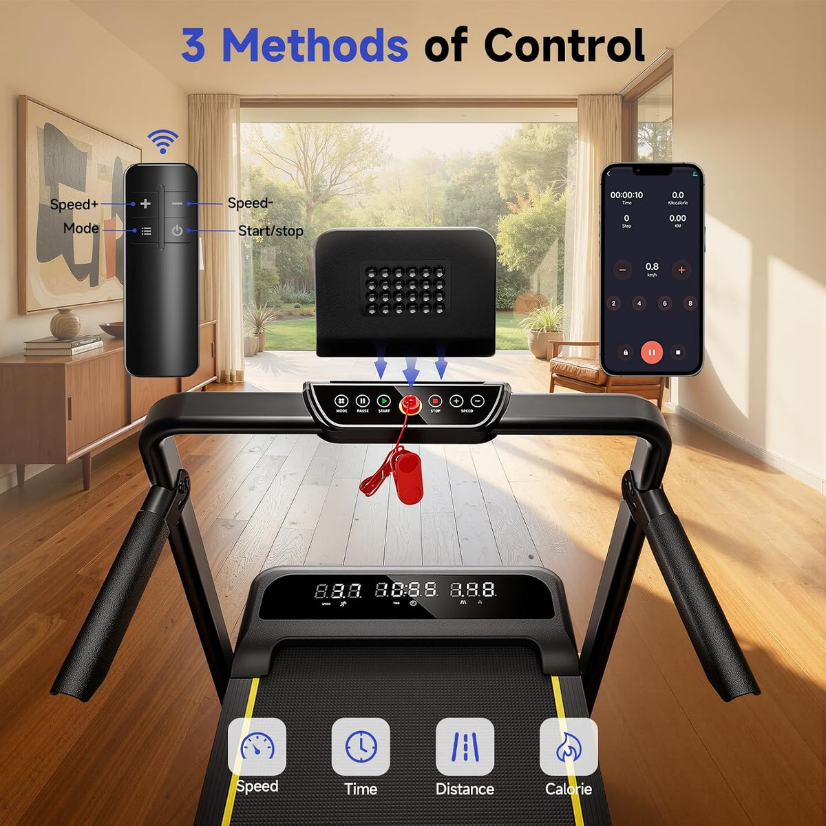 YPOO M4138L Walking Treadmill – Dark Black – product detail